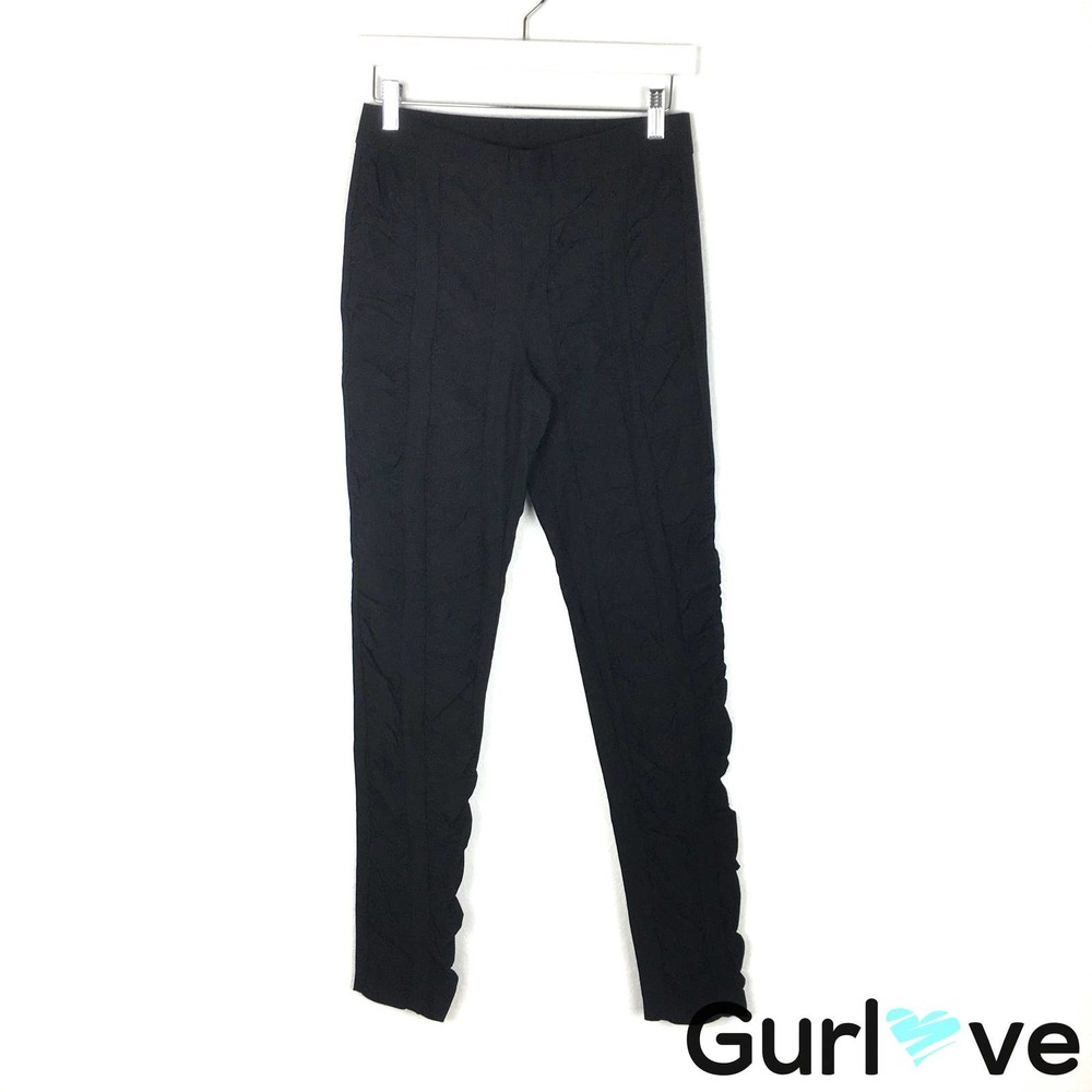 Joseph Ribkoff Size 8 Black Ruched Legging - Picture 2 of 6
